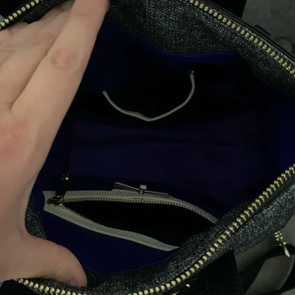 Henri Bendel Mini Jetsetter Black Canvas Multi - Picture 4 of 9